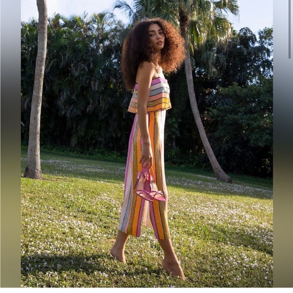 Veronica Beard Ivanna Striped Sequin Midi-Dress Size 0 - Picture 2 of 10